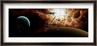 The view from a busy planetary system to a nearby stellar nursery Fine Art Print