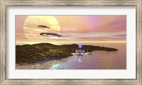 A futuristic world on another planet Fine Art Print