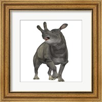 Brontotherium is a rhinocerous-like mammal Fine Art Print