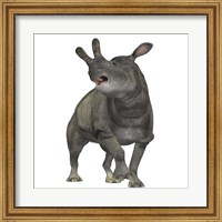 Brontotherium is a rhinocerous-like mammal Fine Art Print