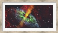 Rays of hot plasma radiate out from this black hole Fine Art Print