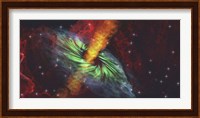 Rays of hot plasma radiate out from this black hole Fine Art Print