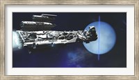 A exploratory spaceship from Earth comes to investigate the planet of Neptune Fine Art Print