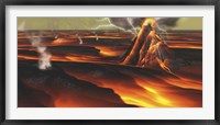 Volcanic eruption on an alien planet Fine Art Print