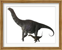 An Argentinosaurus and juvenile Fine Art Print