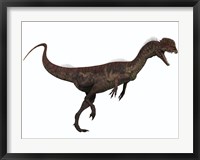 Dilophosaurus, a predatory dinosaur from the Jurassic period Fine Art Print
