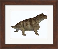 Keratocephalus, a semi-aquatic dinosaur from the Permian Age Fine Art Print