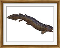 Rhizodus, an extinct predatory lobe-finned fish Fine Art Print