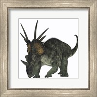 Styracosaurus, a herbivorous ceratopsian dinosaur Fine Art Print