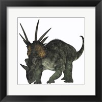 Styracosaurus, a herbivorous ceratopsian dinosaur Fine Art Print