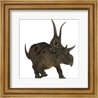 Diabloceratops, a herbivorous dinosaur from the Cretaceous Period Fine Art Print
