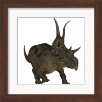 Diabloceratops, a herbivorous dinosaur from the Cretaceous Period Fine Art Print