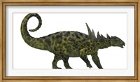 Sauropelta was a heavily armored dinosaur from the Cretaceous Period Fine Art Print