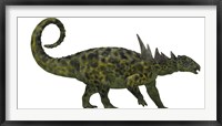 Sauropelta was a heavily armored dinosaur from the Cretaceous Period Framed Print