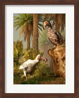 A pair of Dodo birds play a game of hide-and-seek Fine Art Print
