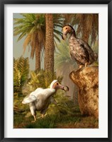 A pair of Dodo birds play a game of hide-and-seek Fine Art Print