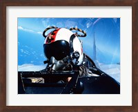 A pilot sitting in the back of a two-seater F-14 Tomcat Fine Art Print