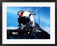 A pilot sitting in the back of a two-seater F-14 Tomcat Fine Art Print