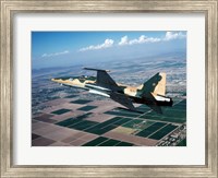 An F-5E Tiger II in flight over El Centro, California Fine Art Print