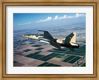 An F-5E Tiger II in flight over El Centro, California Fine Art Print