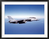 F-14A Tomcat in flight above the Pacific Ocean Framed Print