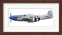 P-51D Mustang assigned to the 328th Fighter Squadron Fine Art Print