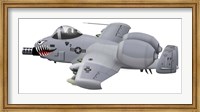 Cartoon illustration of an A-10 Thunderbolt II Fine Art Print