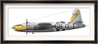 Illustration of a Martin-B-26 Marauder Fine Art Print