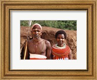 Maasai Couple in Traditional Dress, Kenya Fine Art Print
