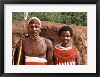 Maasai Couple in Traditional Dress, Kenya Fine Art Print