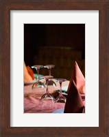 MOROCCO, AGADIR, Fine Dining Room and glasses Fine Art Print