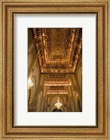 Gold Ceiling, Hassan II Mosque, Casablance, Morocco Fine Art Print