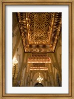 Gold Ceiling, Hassan II Mosque, Casablance, Morocco Fine Art Print