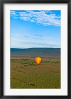 Kenya, Maasai Mara, hot air ballooning at sunrise Fine Art Print