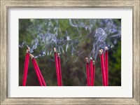Incense Burning in the Temple, Luding, Sichuan, China Fine Art Print