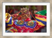 Mask Dance Celebrating Tshechu Festival at Wangdue Phodrang Dzong, Wangdi, Bhutan Fine Art Print