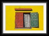 Madagascar, Colorful window, near Antananarivo Fine Art Print