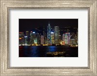 Hong Kong, Victoria Harbor, city skyline Fine Art Print