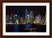 Hong Kong, Victoria Harbor, city skyline Fine Art Print