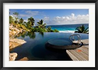 Infinity pool at resort on Fregate Island, Seychelles Fine Art Print