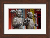 Pair of statues, Goddess of Mercy temple, Repulse Bay, Hong Kong Fine Art Print