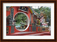 Red Wall with Circle, Goddess of Mercy temple, Repulse Bay, Hong Kong Fine Art Print