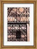 Iron gate, Moorish architecture, Rabat, Morocco Fine Art Print