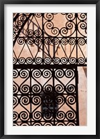 Iron gate, Moorish architecture, Rabat, Morocco Fine Art Print