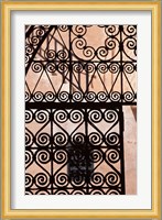 Iron gate, Moorish architecture, Rabat, Morocco Fine Art Print