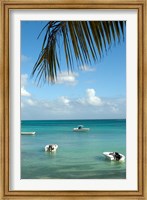 Mauritius, Grand Baie, Boats anchored in Grand Baie Fine Art Print