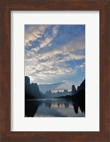 Li River and Karst Peaks at sunrise, China Fine Art Print
