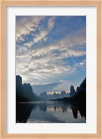 Li River and Karst Peaks at sunrise, China Fine Art Print