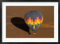 Hot air balloon over Namib Desert, near Sesriem, Namibia, Africa. Fine Art Print
