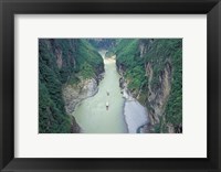 Landscape of Daning River through Steep Mountains, Lesser Three Gorges, China Fine Art Print